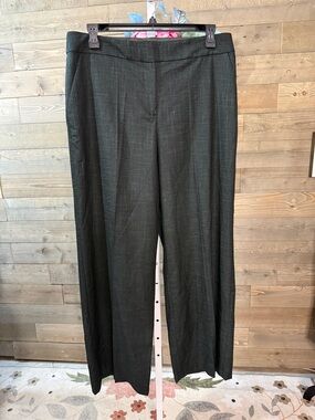Tahari Dark Green plaid Wide Leg Women's Pants plus size 16